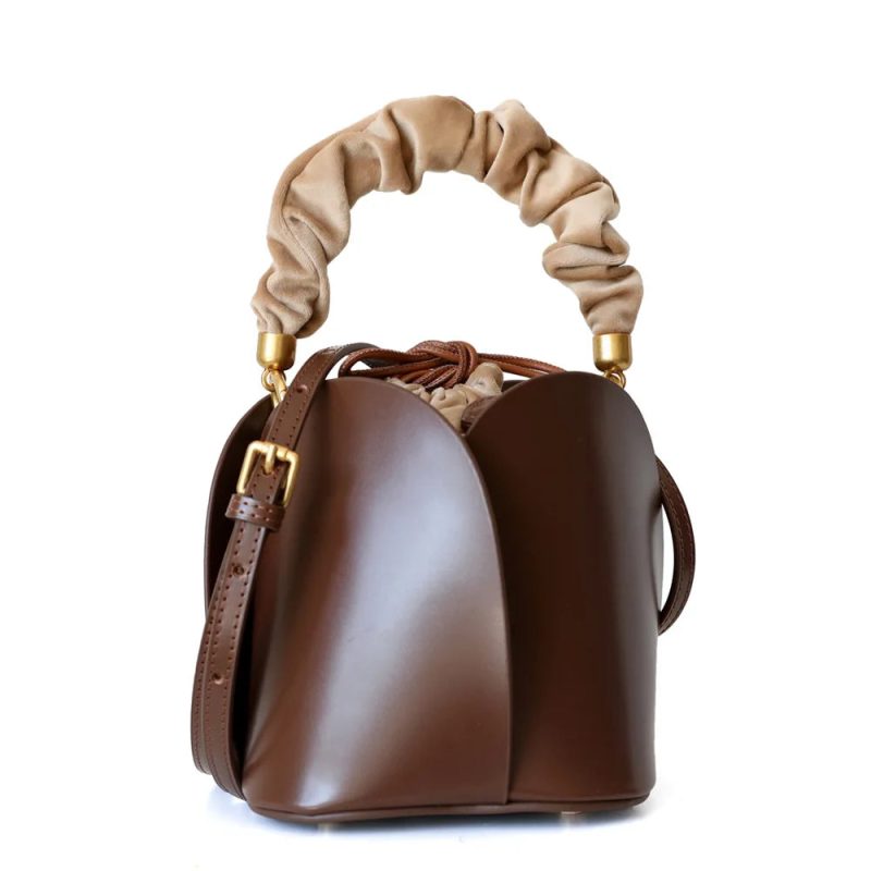 sac seau luxe marron