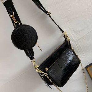 sac bandouliere noir croco