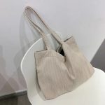sac en velours cotele blanc