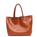 grand sac a main cuir de vache camel