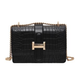 sac bandouliere noir avec chaine