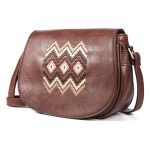 sac bandouliere vintage cuir marron foncé