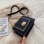 sac a main bandouliere chaine noir