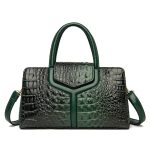 sac bandouliere femme effet croco vert