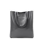sac a main cuir brut gris foncé