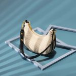 mini sac en paille noir