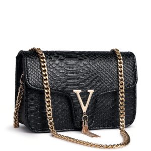 sac bandouliere chaine noir