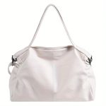 sac de cours blanc en similicuir
