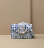 sac a main bandouliere a rabat bleu et or