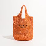 sac de plage paille orange