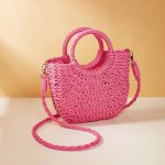 sac osier bandouliere rose