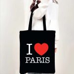 tote bag i love paris noir