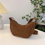 sac banane femme velours cotelé marron