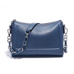sac bandouliere cuir chaine bleu