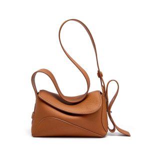 sac bandouliere camel en cuir de vache