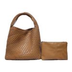 sac cuir tressé luxe marron