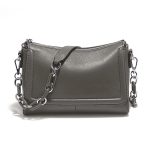 sac bandouliere cuir chaine gris
