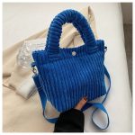 sac bandoulière velours côtelé bleu