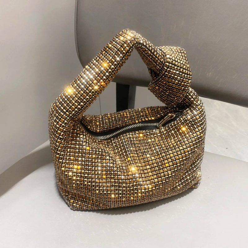 petit sac soirée strass doré