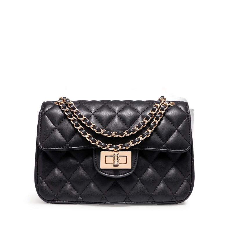 sac bandouliere matelassé noir