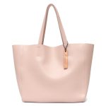 grand sac a main rose pale en cuir