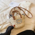 petit sac a main bandouliere en paille marron