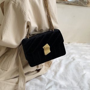 sac bandouliere velours noir
