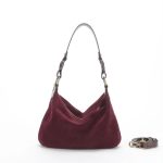 sac en daim bordeau