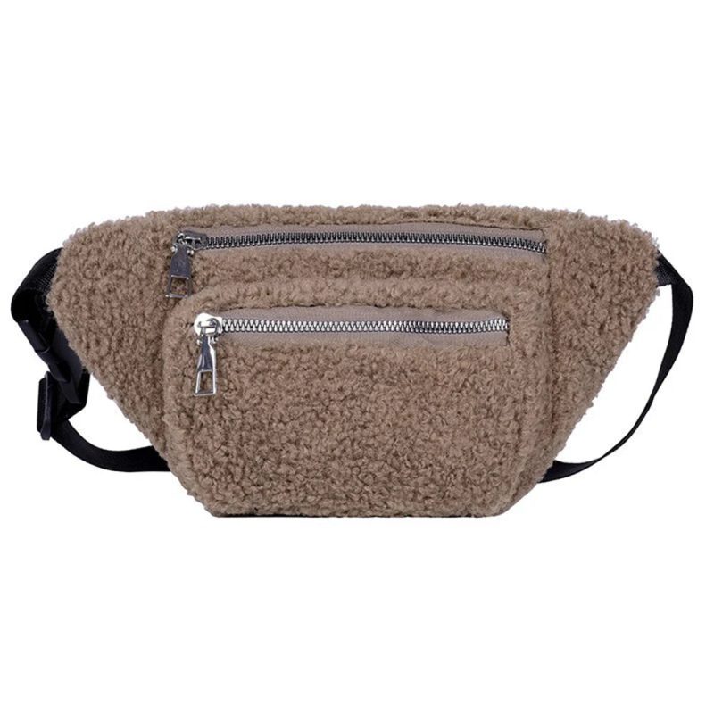 sac banane moumoute femme taupe