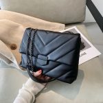 sac a main matelasse noir matte