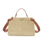 sac raphia luxe  marron