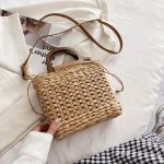 sac bandouliere raphia beige