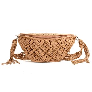 sac banane femme ete camel