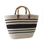 panier de plage noir et blanc