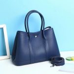 sac cabas en cuir bleu