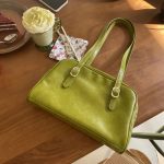 sac a main rectangulaire vert khaki