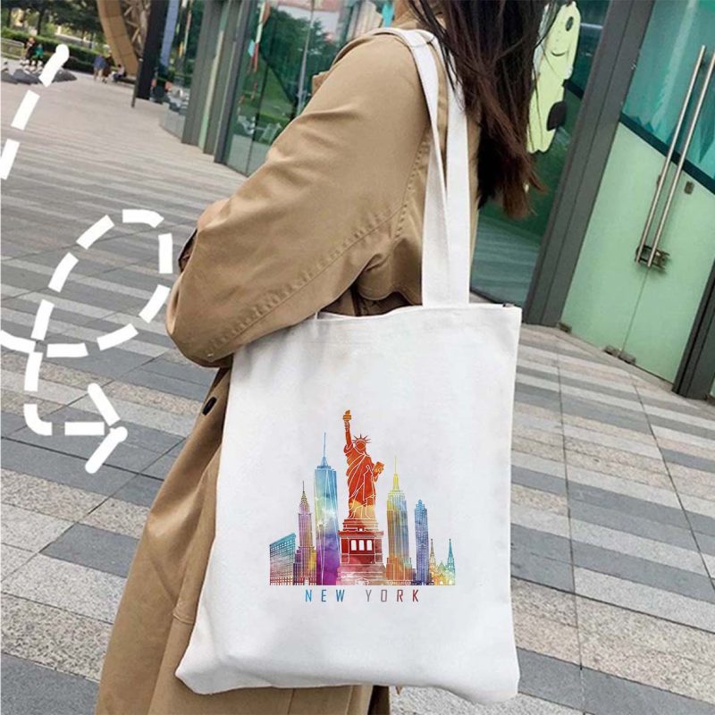new york tote bag coloré