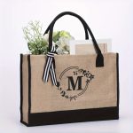 sac de plage personnalisé jute