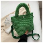 sac bandoulière velours côtelé vert