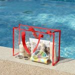 sac de plage transparent rouge
