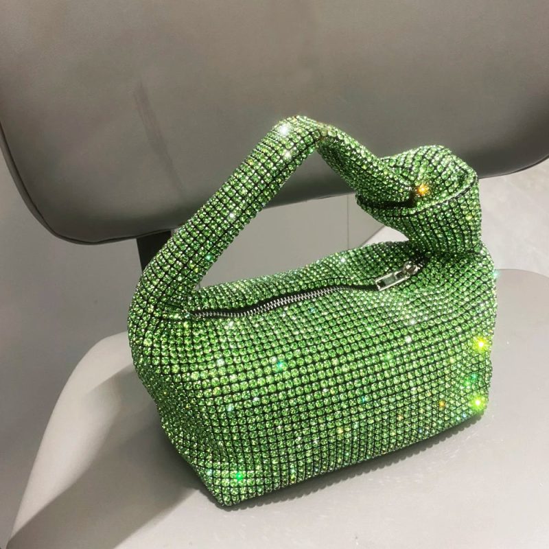 petit sac soirée scintillant vert