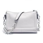 sac bandouliere cuir chaine blanc