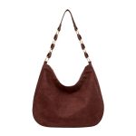 sac a main suedine marron