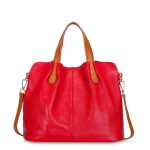 sac a main cuir original rouge et marron