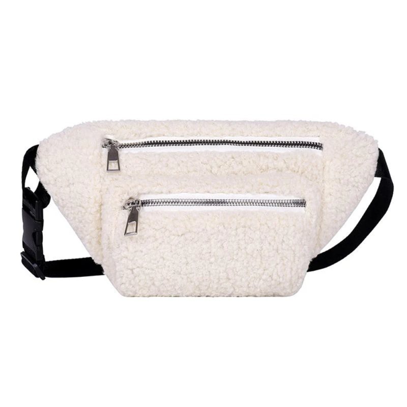 sac banane moumoute femme blanc