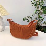 sac banane femme velours cotelé orange