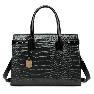 sac a main noir vernis
