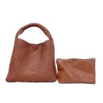 sac a main luce en cuir marron