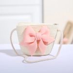 sac de plage fillette avec noeud rose