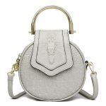 sac bandouliere rond gris
